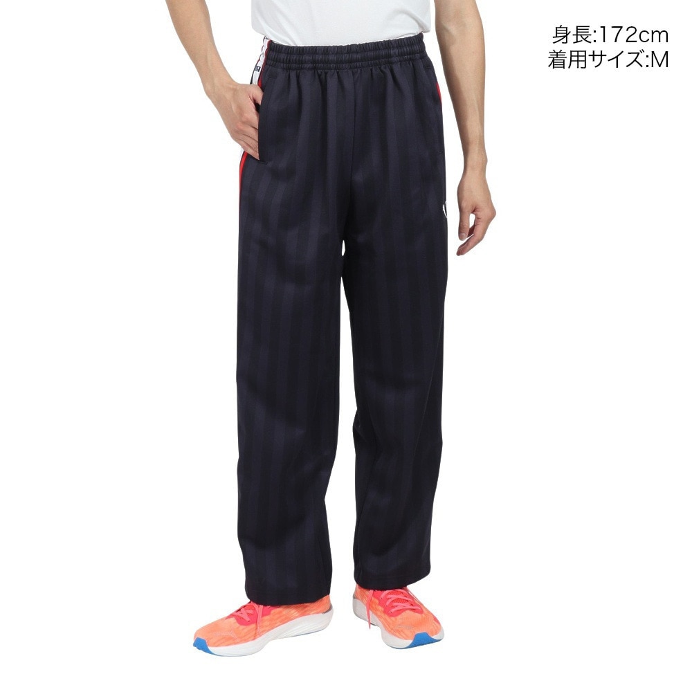 プーマ（PUMA）（メンズ）トレーニング シャドウ ストライプ ニット 上下セット 527754 527755 06 NVY
