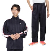 (メンズ)トレーニング シャドウ ストライプ ニット 上下セット 527754 527755 06 NVY