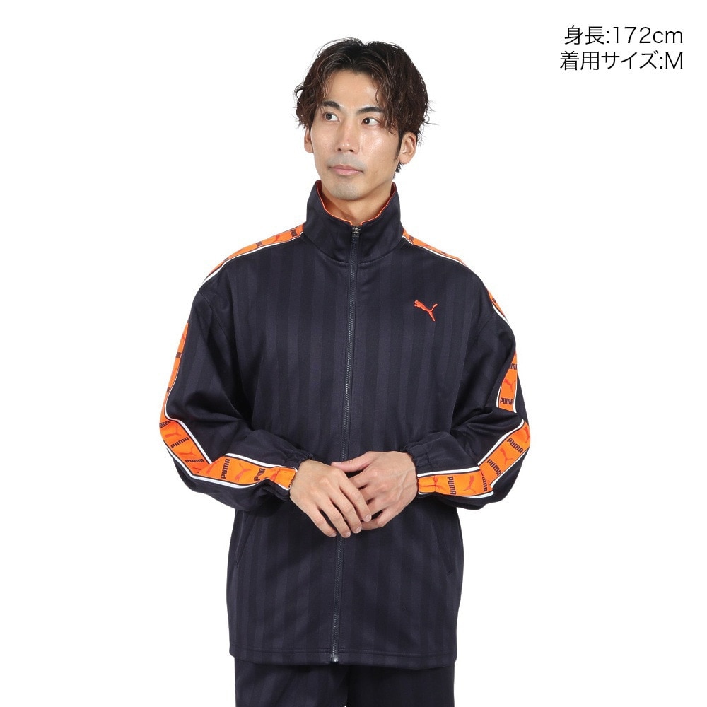 プーマ（PUMA）（メンズ）トレーニング シャドウ ストライプ ニット 上下セット 527754  527755 61 NVY
