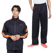 (メンズ)トレーニング シャドウ ストライプ ニット 上下セット 527754  527755 61 NVY