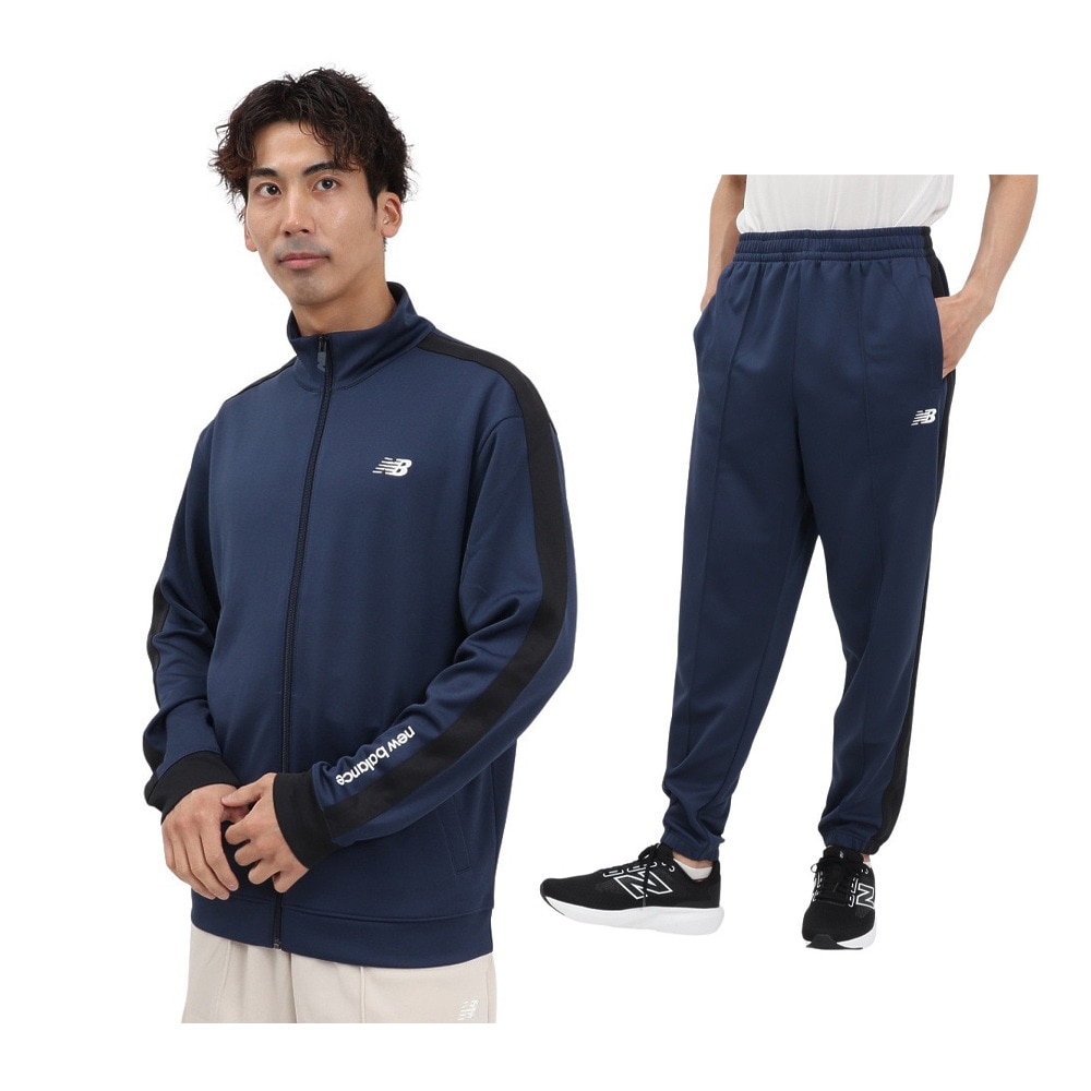 ニューバランス（new balance）（メンズ）ニットトラックジャケット上下セット AMJ51503NNY　AMP51202NNY