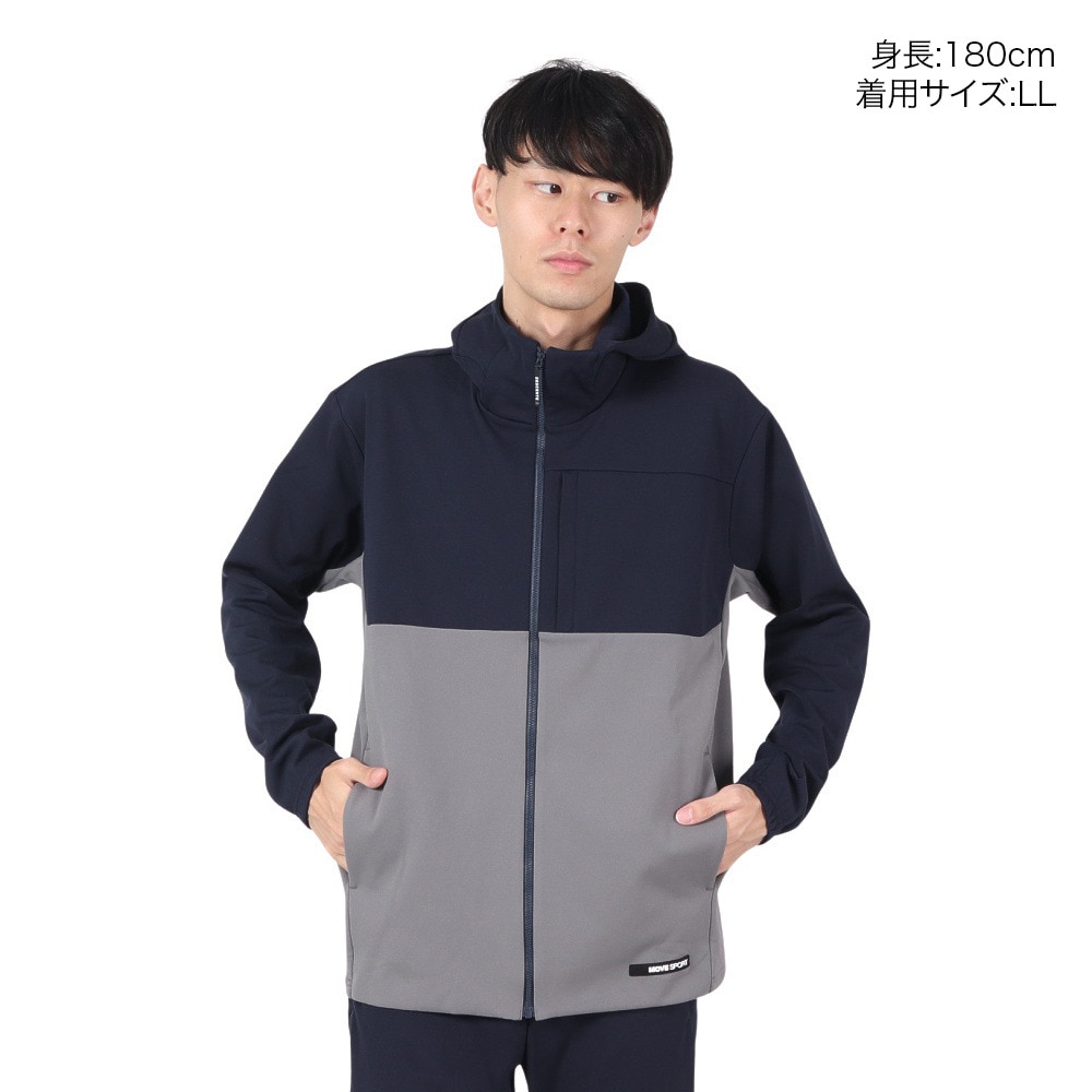 デサント（DESCENTE）（メンズ）ジャージ メンズ WIND-X ウォームフーデッドアウター DMMUJC24XB GY グレー