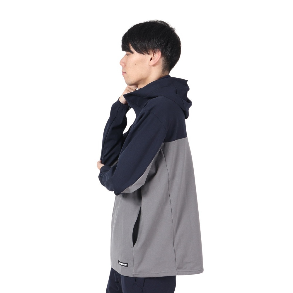デサント（DESCENTE）（メンズ）ジャージ メンズ WIND-X ウォームフーデッドアウター DMMUJC24XB GY グレー