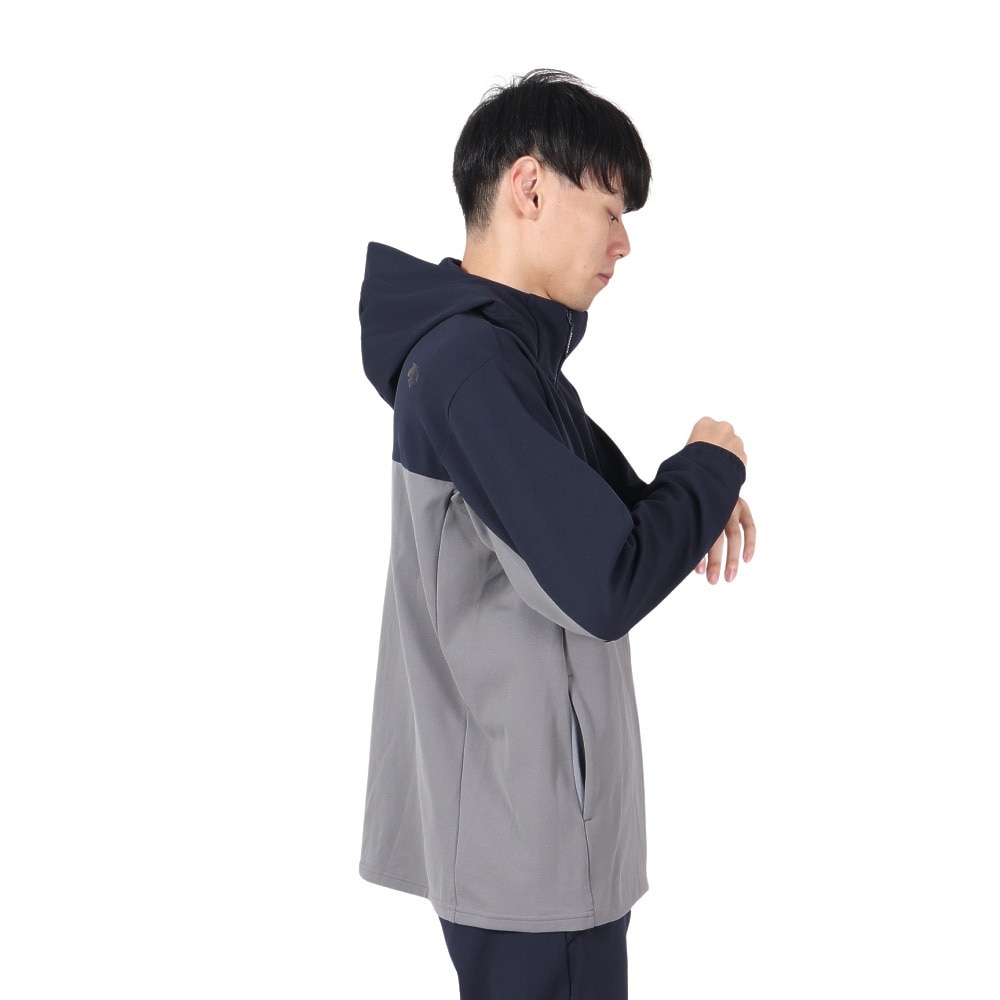 デサント（DESCENTE）（メンズ）ジャージ メンズ WIND-X ウォームフーデッドアウター DMMUJC24XB GY グレー