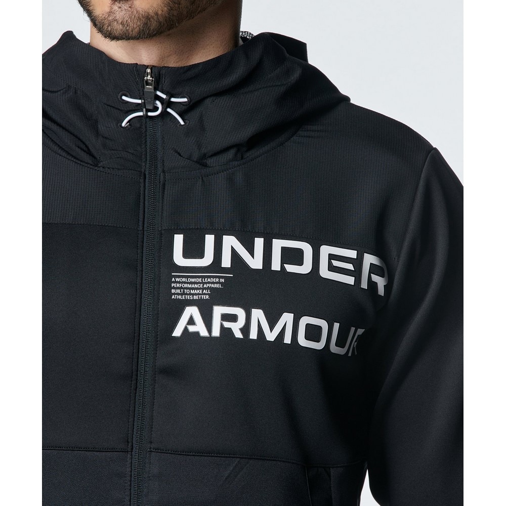 アンダーアーマー（UNDER ARMOUR）（メンズ）ジャケット メンズ アーマーニット ハイブリッド フルジップ 1381339 001