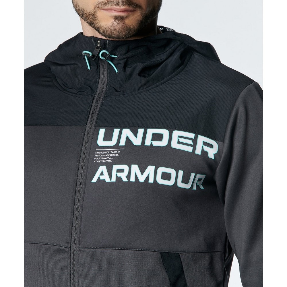 アンダーアーマー（UNDER ARMOUR）（メンズ）ジャケット メンズ アーマーニット ハイブリッド フルジップ  1381339 010