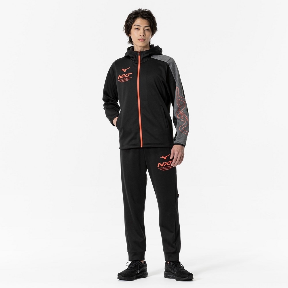 未使用級 MIZUNO ナイロン フルジップ パーカ 上下 セットアップ Lくろ