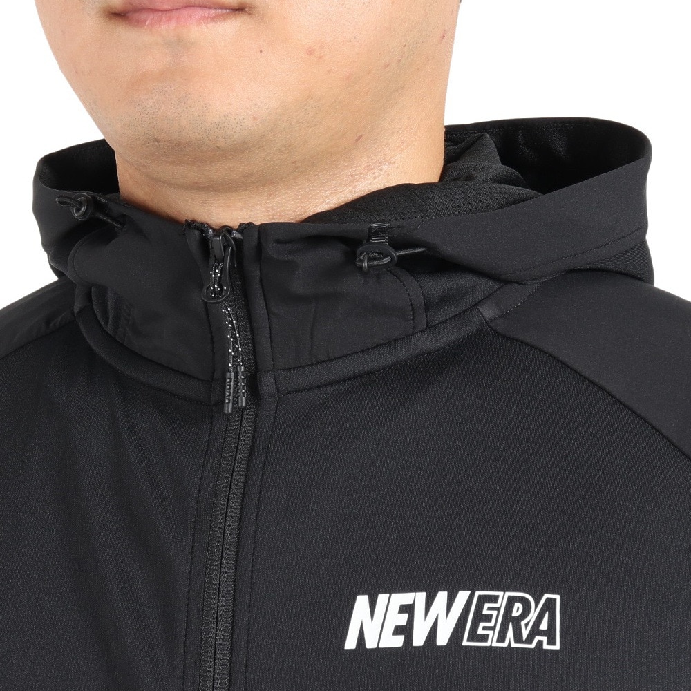 ニューエラ（NEW ERA）（メンズ）ジャージ 上  吸汗速乾 ブラック パフォーマンスアパレル ウォームアップジャケット 2 ワードマーク 13870613