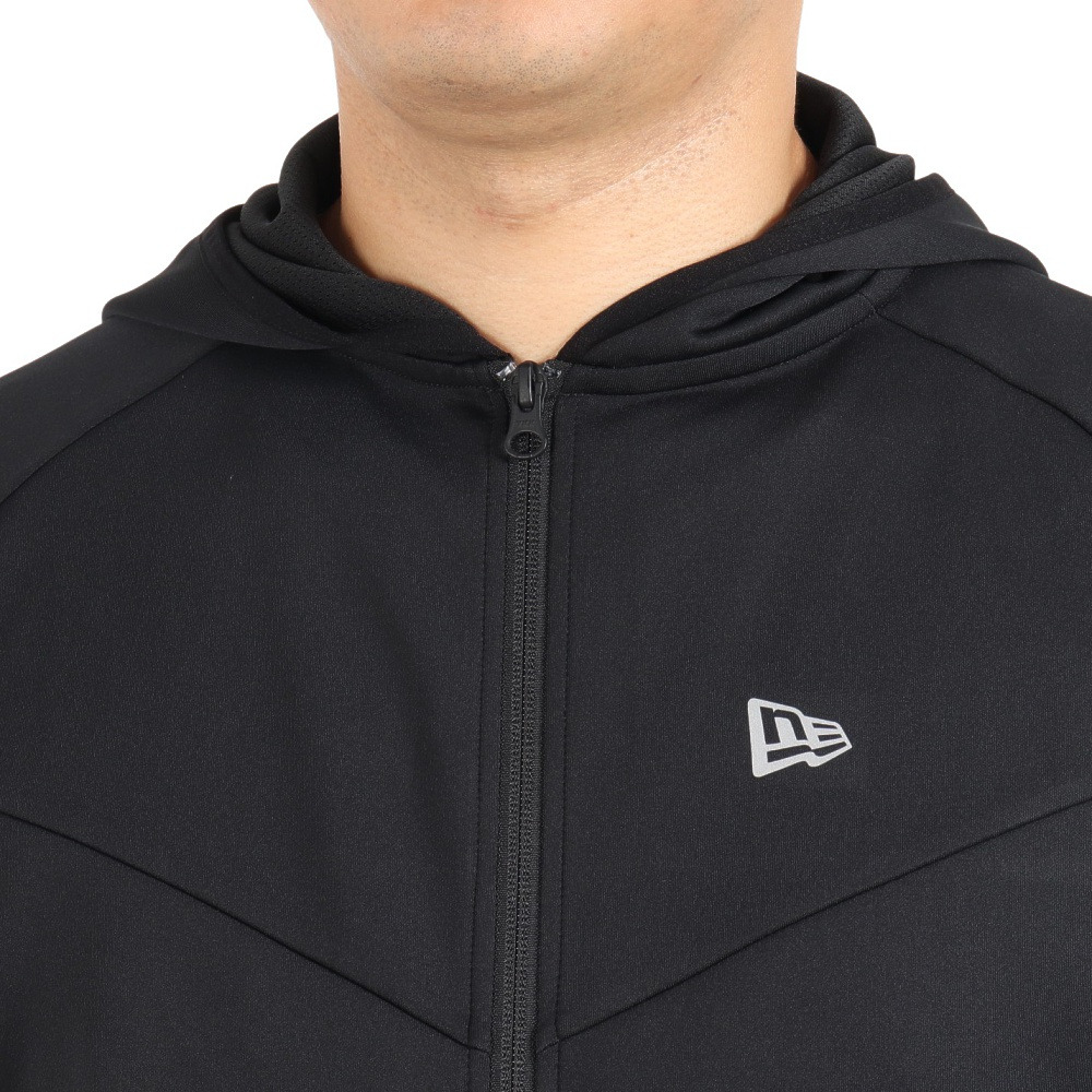ニューエラ（NEW ERA）（メンズ）ジャージ 上  吸汗速乾 ブラック パフォーマンスアパレル ウォームアップジャケット ワードマーク 13870615