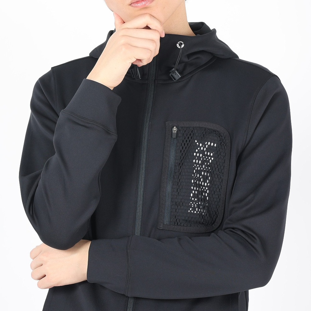 アンダーアーマー（UNDER ARMOUR）（メンズ）ジャージ ジャケット スプリング ニット フルジップ フーディー 1384811 001 ブラック