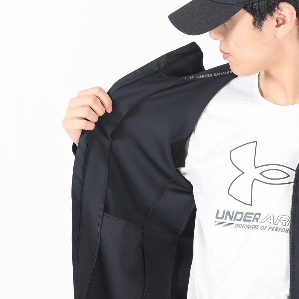 アンダーアーマー（UNDER ARMOUR）（メンズ）ジャージ ジャケット スプリング ニット フルジップ フーディー 1384811 001 ブラック