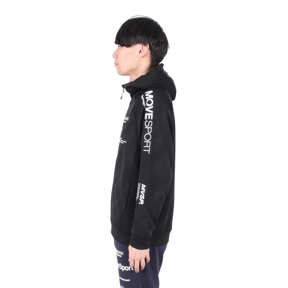 デサント（DESCENTE）（メンズ）SUNSCREEN 総柄グラフィック ジャージフーディー ST5SJG10M BK00