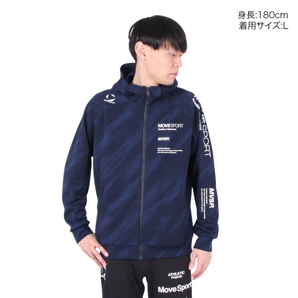 デサント（DESCENTE）（メンズ）SUNSCREEN 総柄グラフィック ジャージフーディー ST5SJG10M NV00