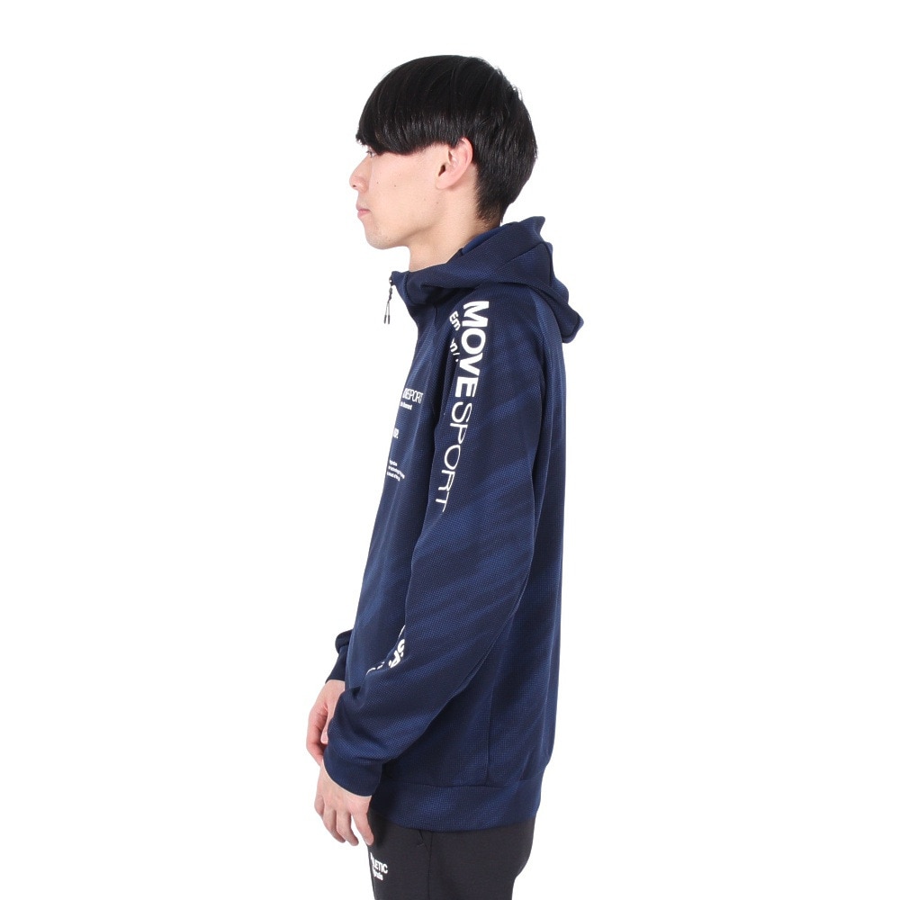 デサント（DESCENTE）（メンズ）SUNSCREEN 総柄グラフィック ジャージフーディー ST5SJG10M NV00