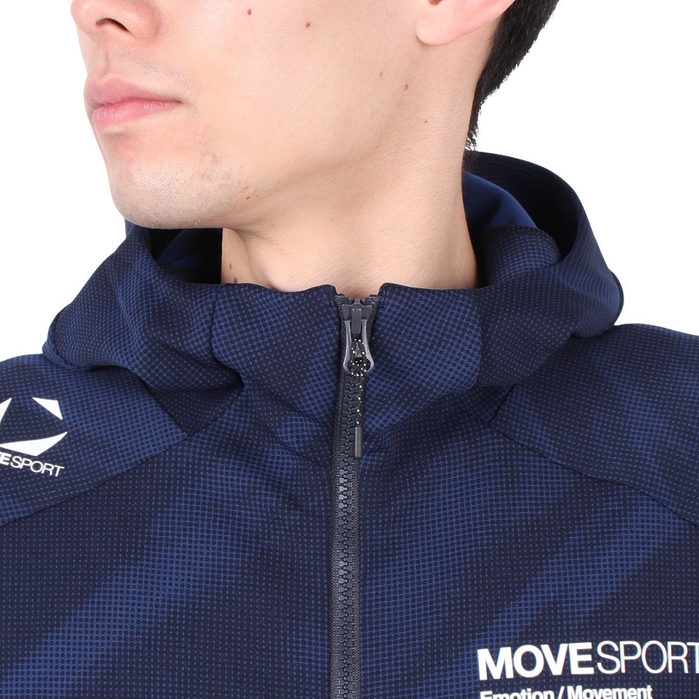 デサント（DESCENTE）（メンズ）SUNSCREEN 総柄グラフィック ジャージフーディー ST5SJG10M NV00