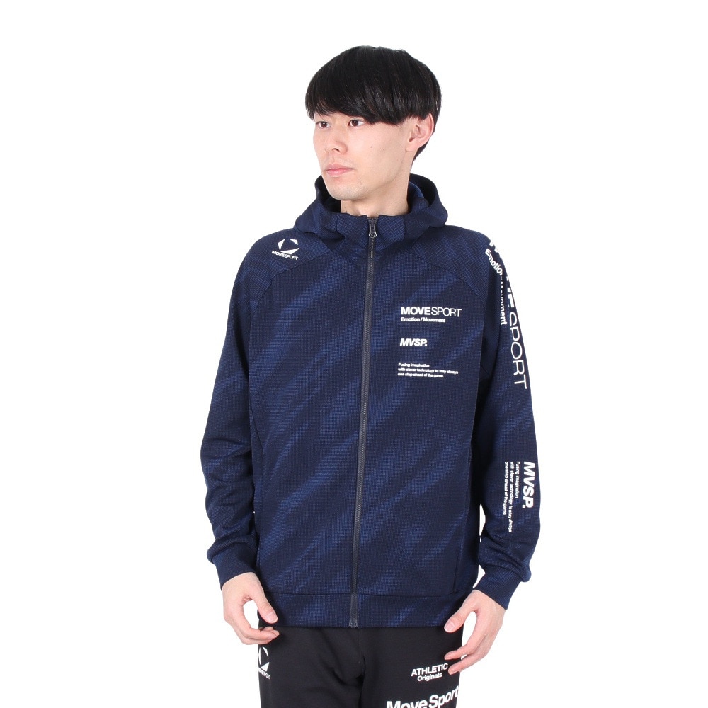 デサント（DESCENTE）（メンズ）SUNSCREEN 総柄グラフィック ジャージフーディー ST5SJG10M NV00