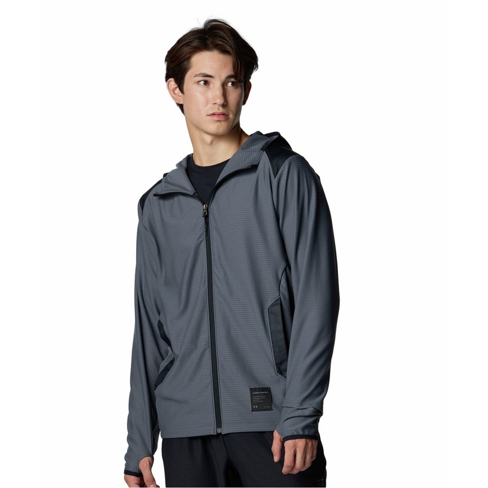 アンダーアーマー（UNDER ARMOUR）（メンズ）モチベート リブ ハイブリッド フーディー 6007382 025