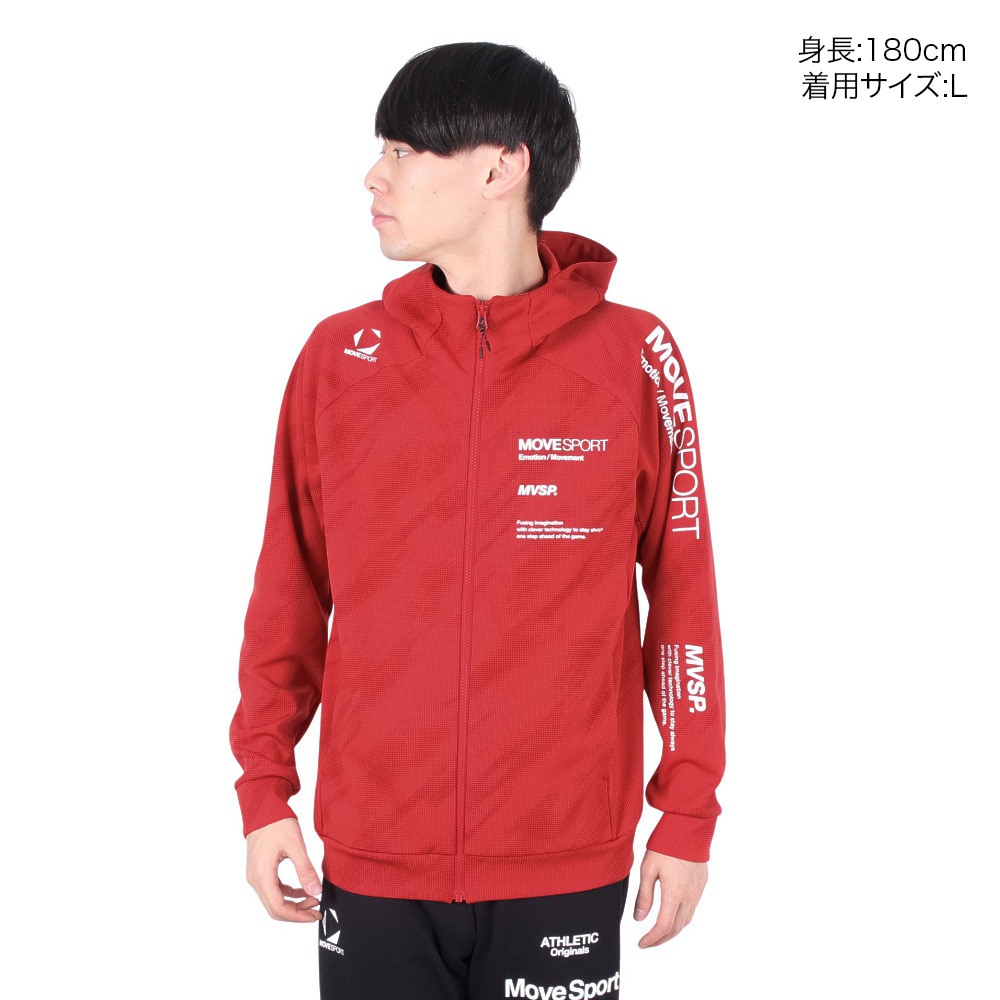 デサント（DESCENTE）（メンズ）SUNSCREEN 総柄グラフィック ジャージフーディー ST5SJG10M RD00