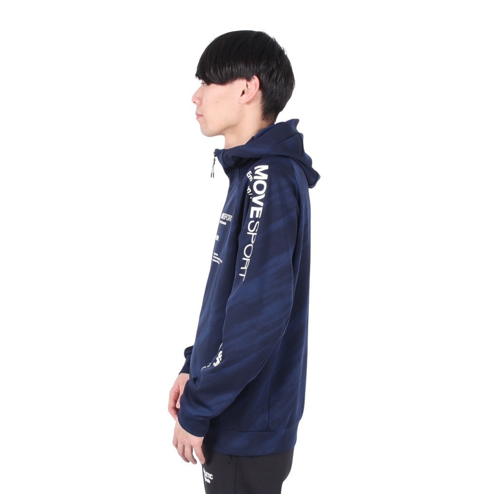 デサント（DESCENTE）（メンズ）SUNSCREEN 総柄グラフィック ジャージフーディー ST5SJG10M NV00