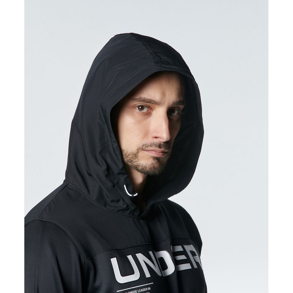 アンダーアーマー（UNDER ARMOUR）（メンズ）パーカー メンズ アーマーニット ハイブリッド プルオーバー 1381340 001