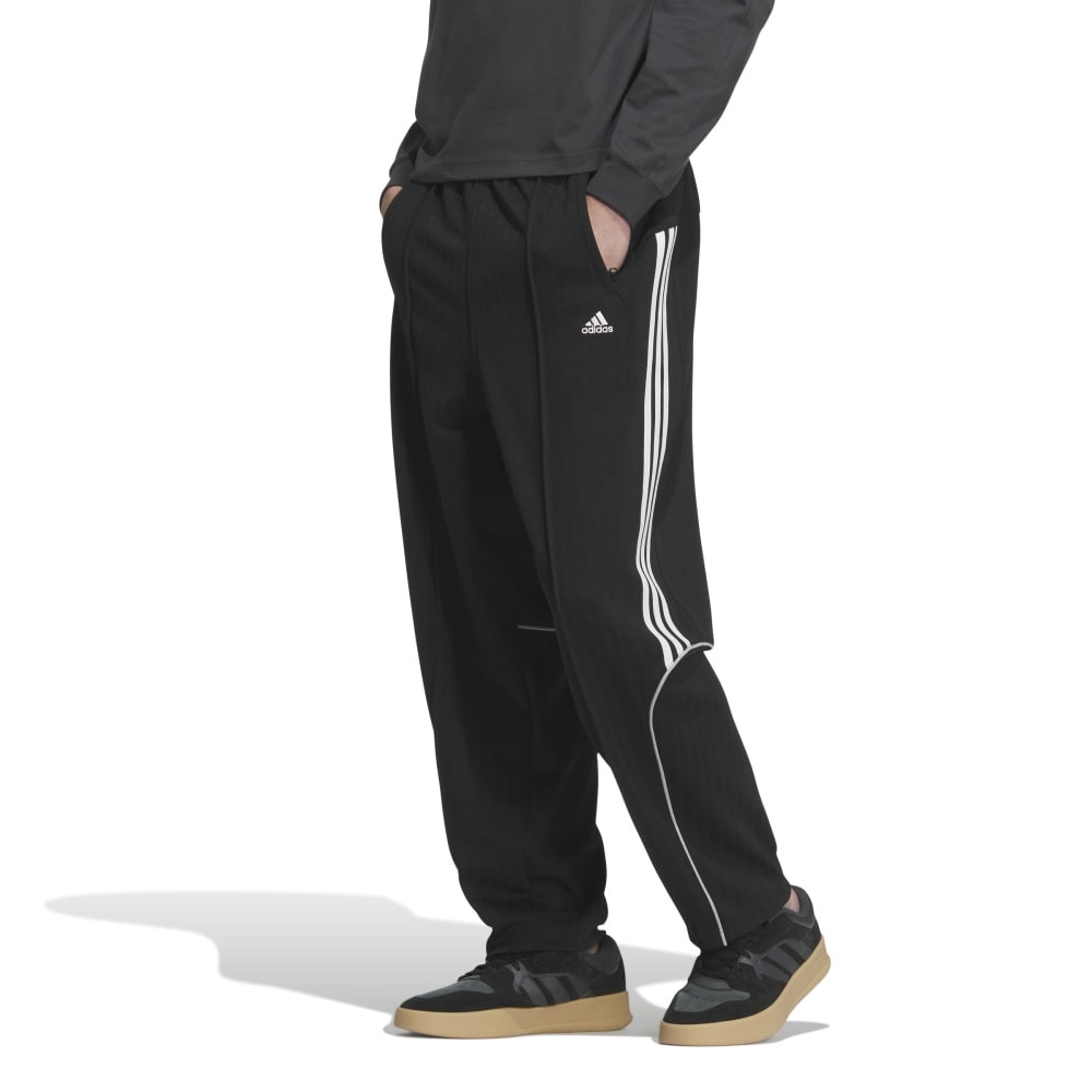 アディダス（adidas）（メンズ、レディース）ビヨンド ザ ストライプス ルーフィット ジャカードニット オープンヘムトラックパンツ KWX90-JG8571