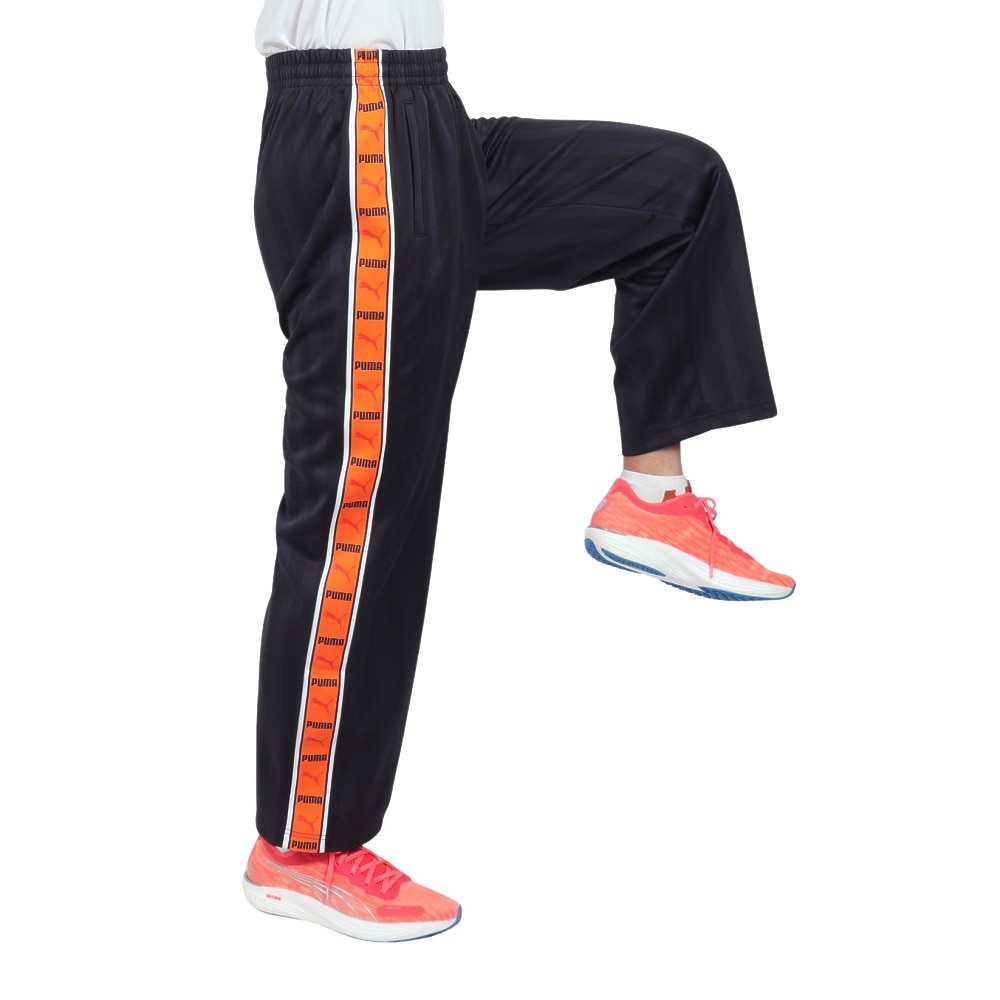 プーマ（PUMA）（メンズ）トレーニング シャドウ ストライプ ニット パンツ 527755 61 NVY