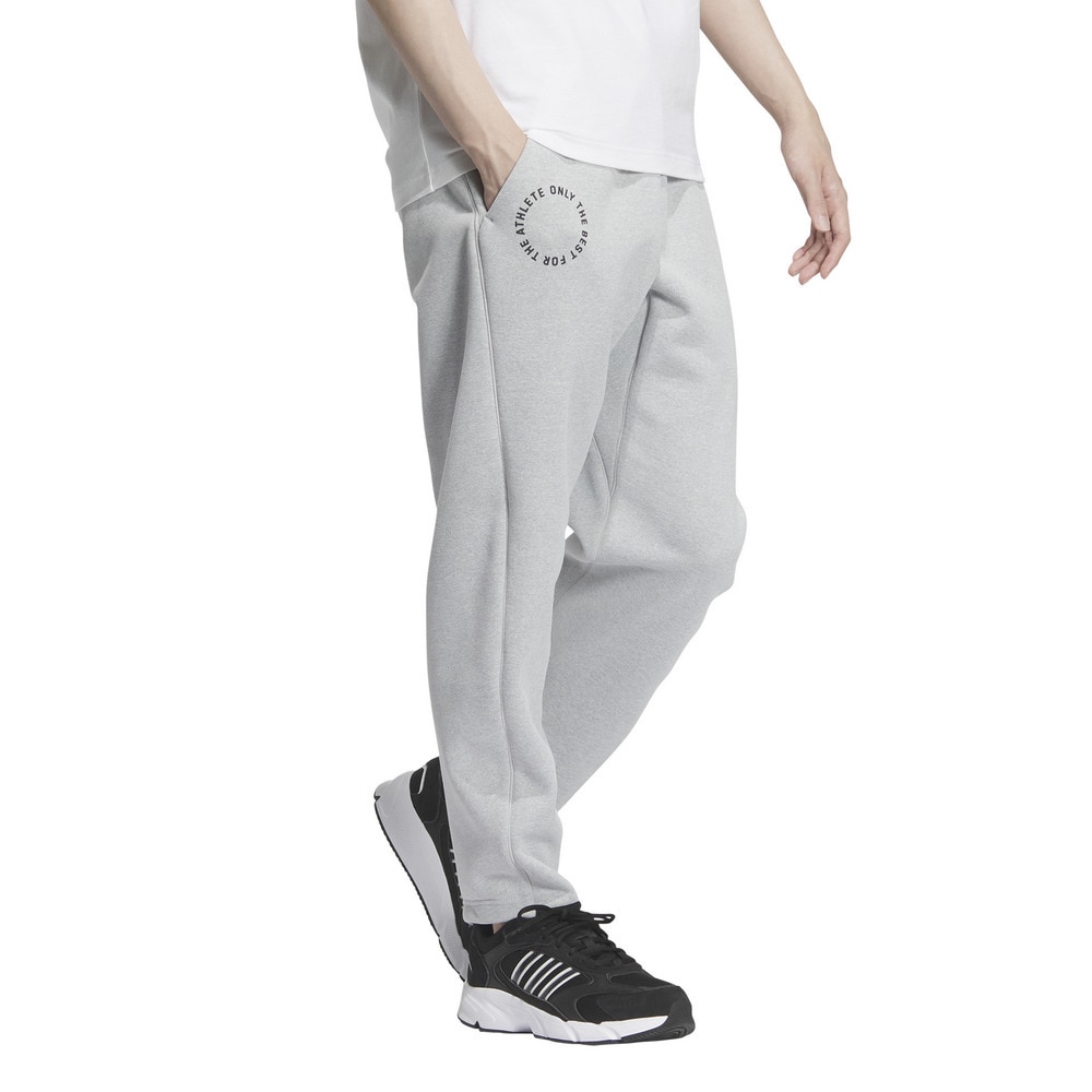 アディダス（adidas）（メンズ）スタンダード.1 パイルバックダブルニット 9/10丈 テーパードレッグオープンヘム トラックパンツ KWY04-JH1027