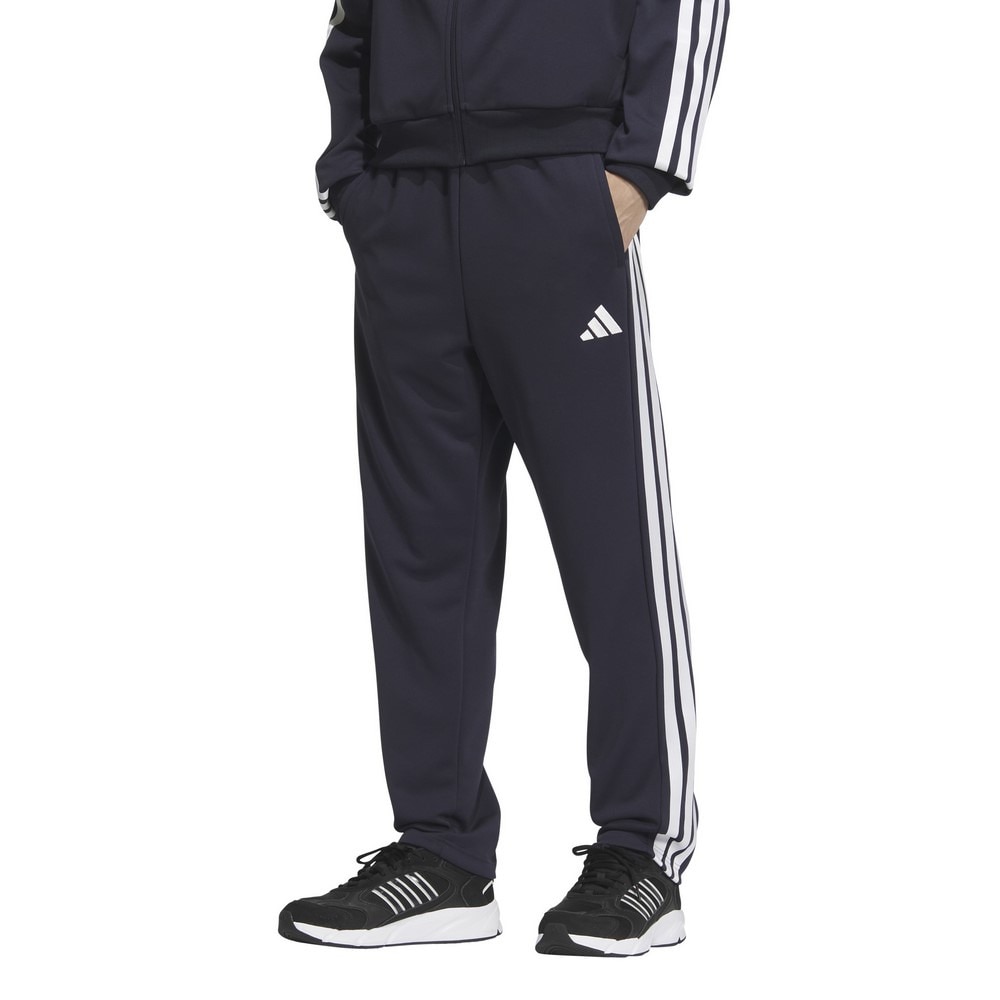 アディダス（adidas）（メンズ）スリーストライプス レギュラーフィット ダブルニット オープンヘム トラックパンツ JZR01-JV6983