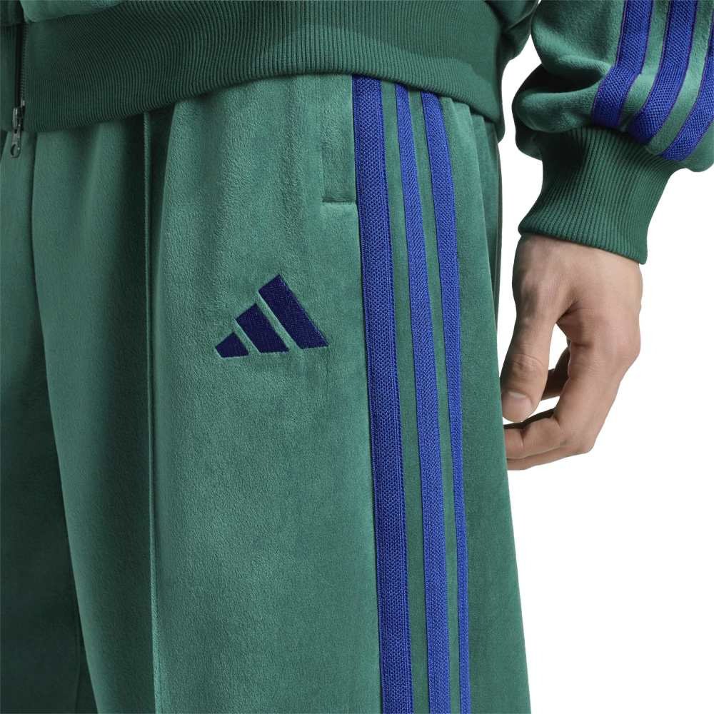 アディダス（adidas）（メンズ）スタジアム ルーズフィット ベロア フルレングス オープンヘム トラックパンツ DWB95-KV5902