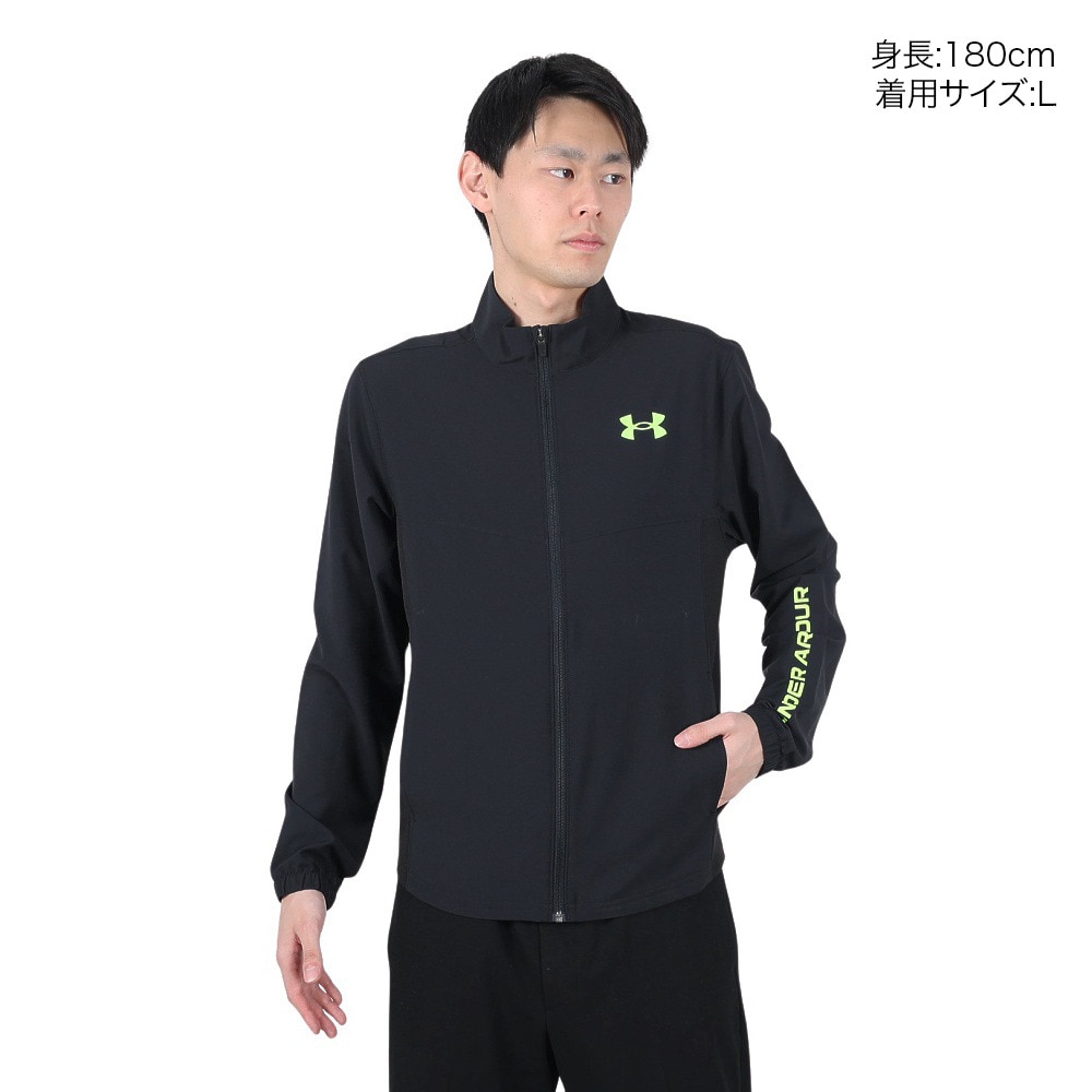 アンダーアーマー（UNDER ARMOUR）（メンズ）Summer Woven フルジップ長袖シャツ 1371914 002 フィットネス