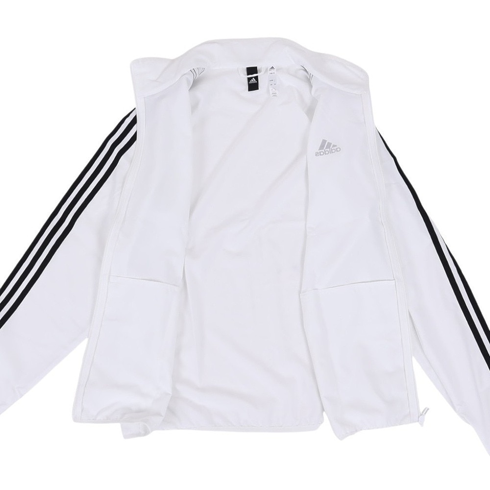 アディダス（adidas）（メンズ）ジャケット 上 ホワイト 白 スリーストライプス レギュラーフィット ライトウーブントラックトップ BXF54-IA9376