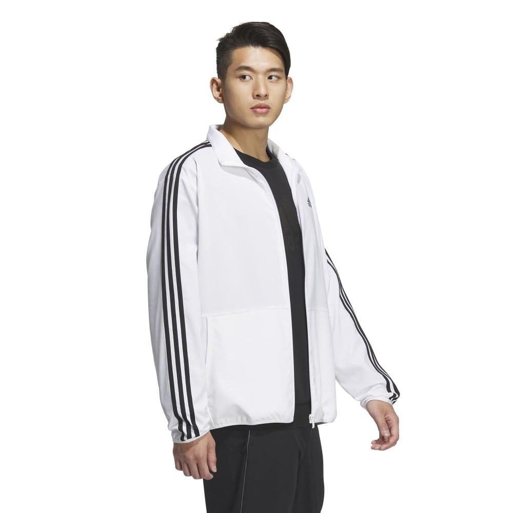 アディダス（adidas）（メンズ）ジャケット ホワイト 白 スリーストライプス レギュラーフィット ライトウーブントラックトップ BXF54-IA9376