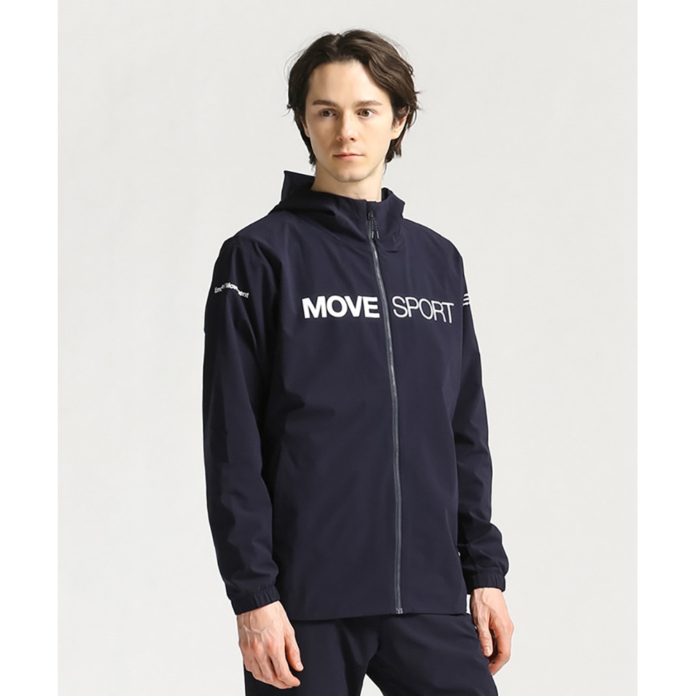 デサント（DESCENTE）（メンズ）ジャケット 撥水 ストレッチ ネイビー AIRY TRANSFER ライトリップ DMMVJF11 NV 