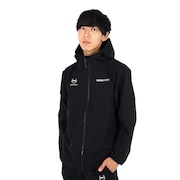 デサント（DESCENTE）（メンズ）HEATNAVI ソフトシェル バックロゴ フルジップフーディー DMMWJF13 BK