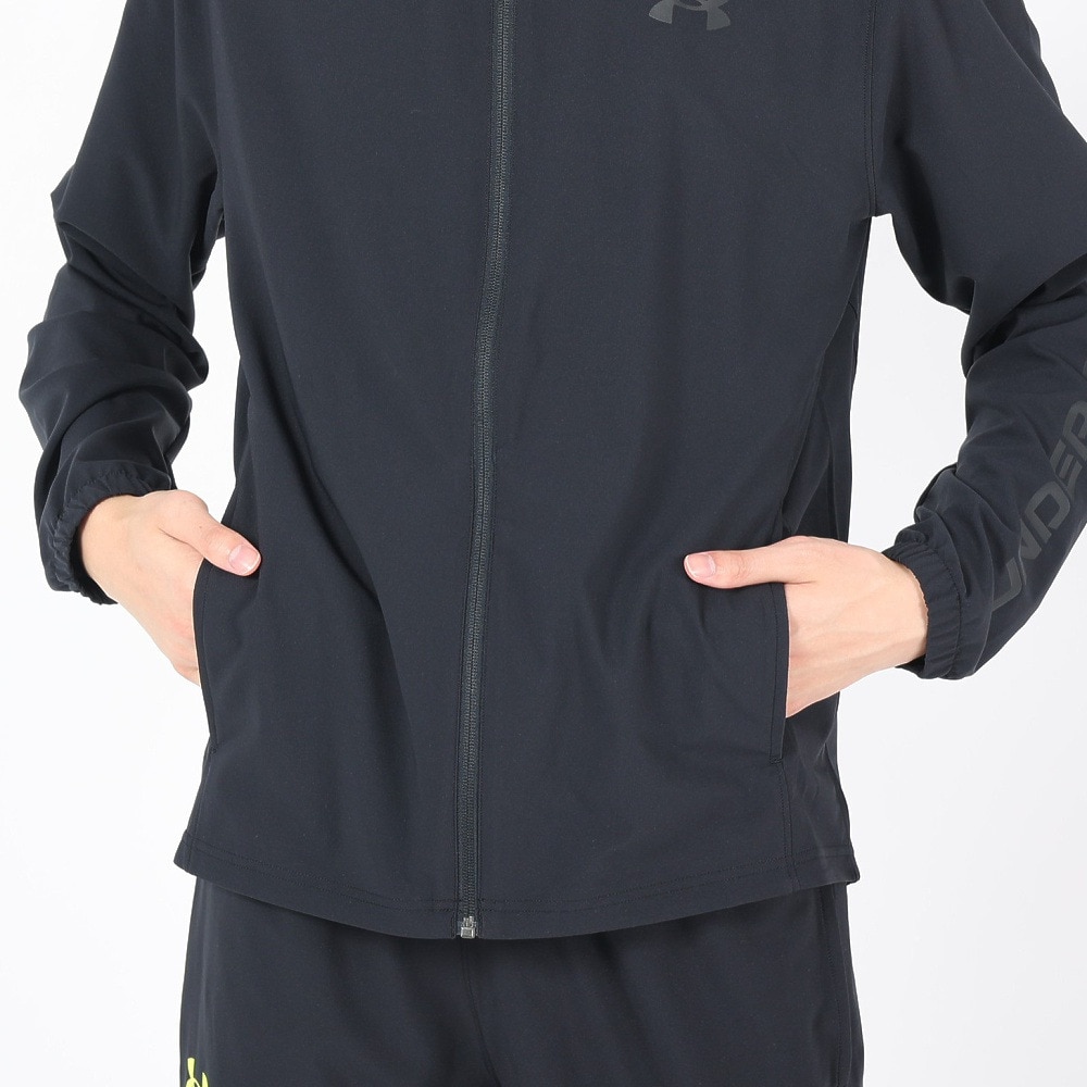 アンダーアーマー（UNDER ARMOUR）（メンズ）ジャケット ブラック 黒 フレッシュ ウーブン フルジップ ジャケット 1384815 001