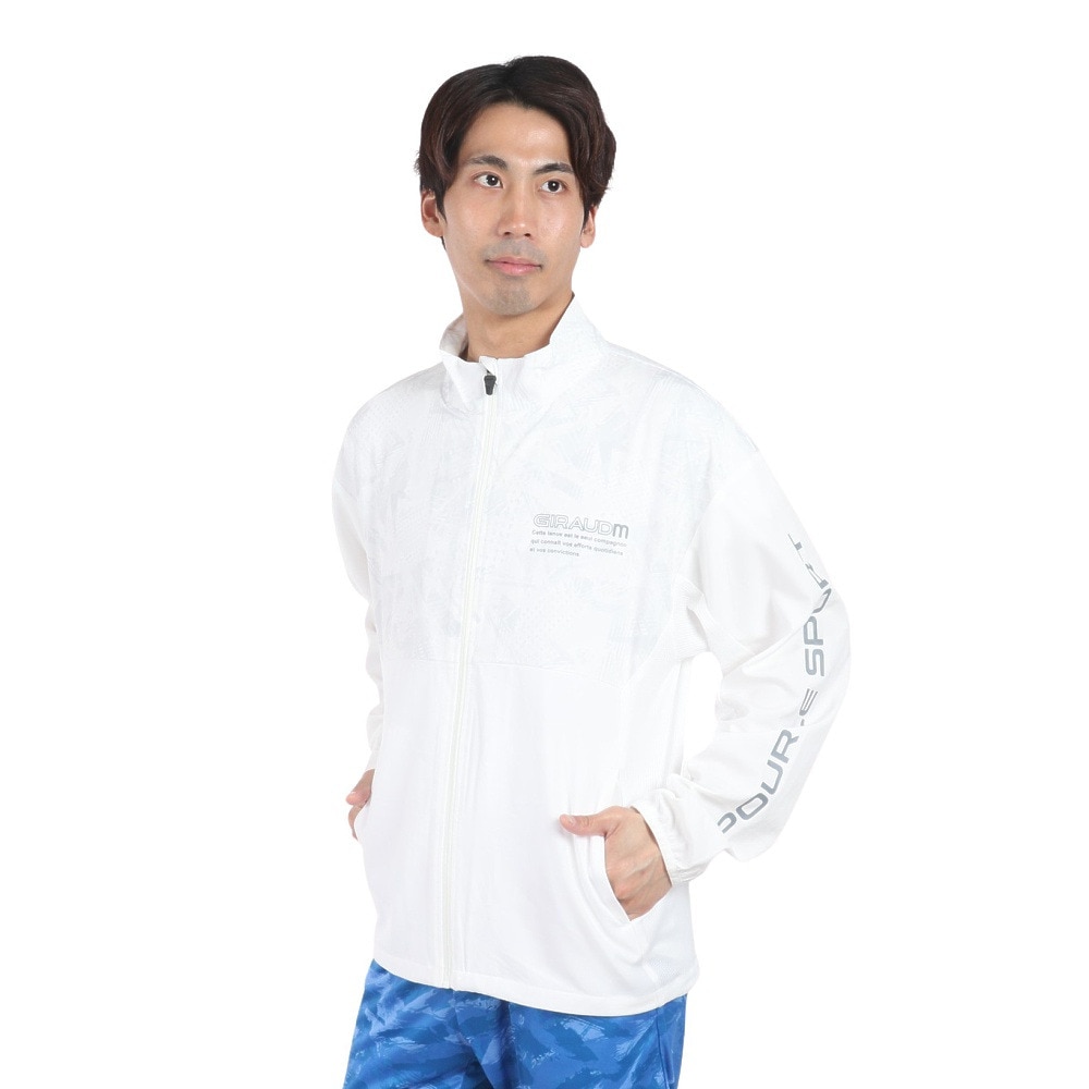 ジローム（GIRAUDM）（メンズ）ジャケット uv UV 絶耐撥水 ストレッチ ホワイト STCROSSWU ジャケット WU4S0001-TR851-GRSD WHT