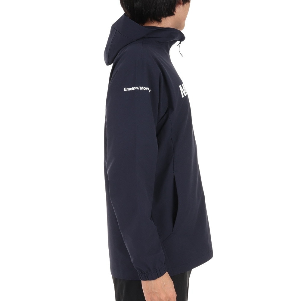 デサント（DESCENTE）（メンズ）ジャージ 上 uv 防風 撥水 ネイビー AIRY TRANSFERフルジップフーディー DMMWJF12 NV