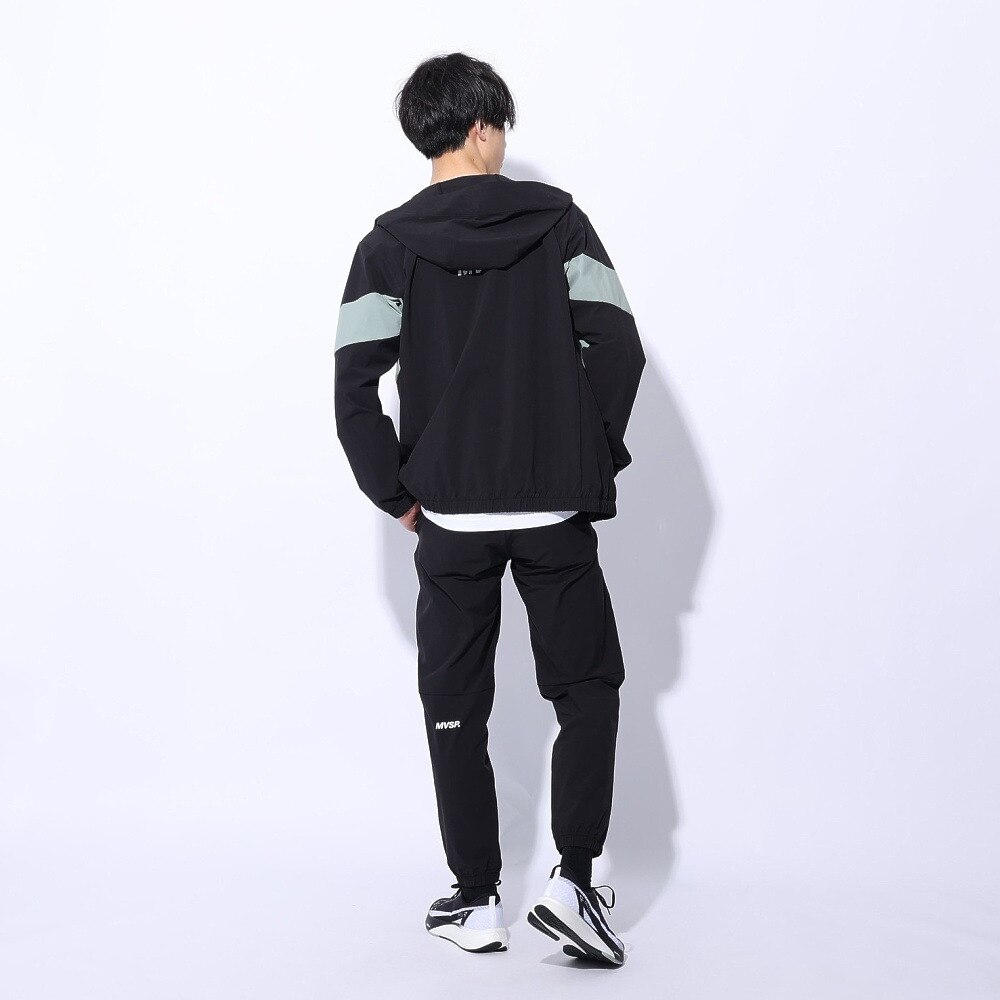 デサント（DESCENTE）（メンズ）ジャケット 接触冷感 ブラック 黒 4WAYストレッチ フルジップフーディー DMMXJF13 BKKH