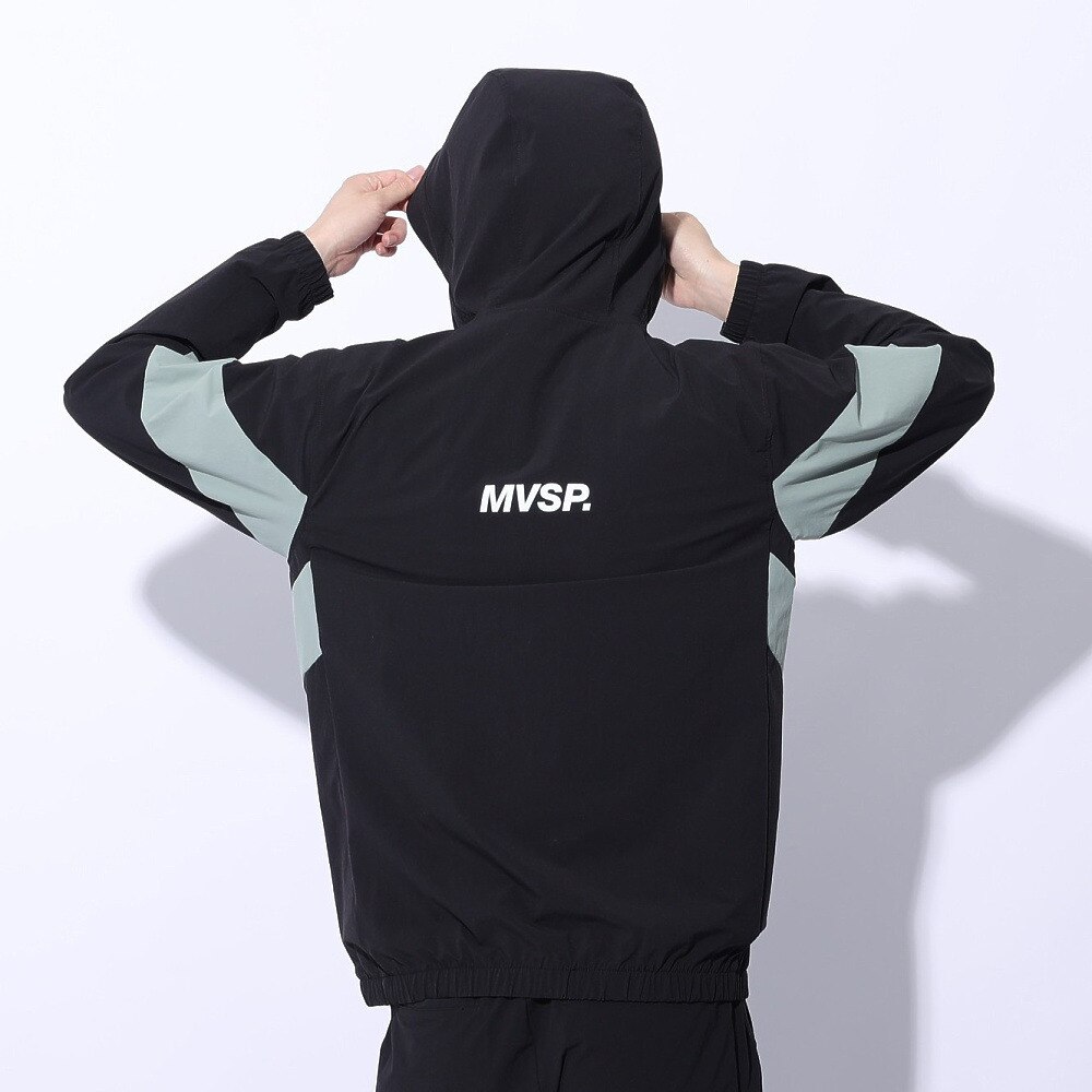 デサント（DESCENTE）（メンズ）ジャケット 接触冷感 ブラック 黒 4WAYストレッチ フルジップフーディー DMMXJF13 BKKH