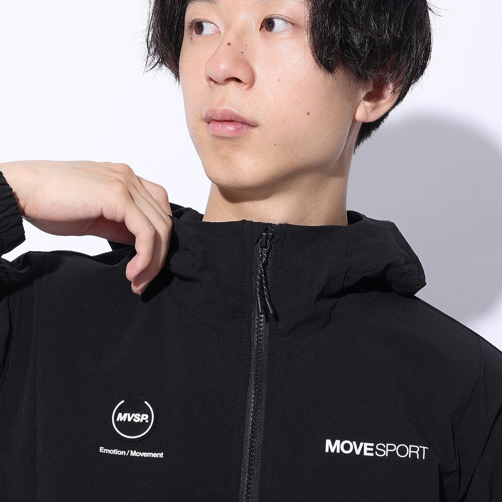 デサント（DESCENTE）（メンズ）ジャケット 接触冷感 ブラック 黒 4WAYストレッチ フルジップフーディー DMMXJF13 BKKH