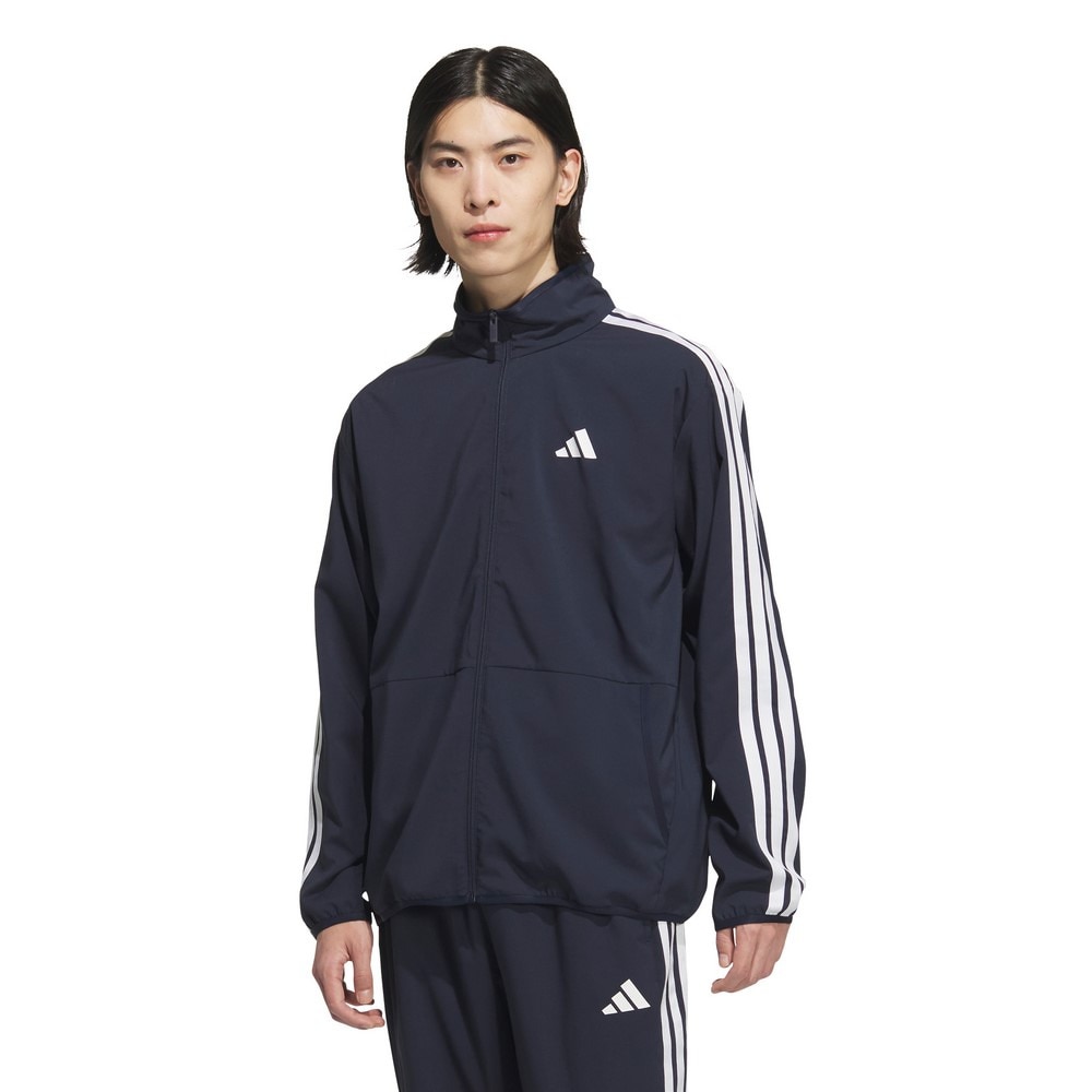アディダス（adidas）（メンズ）スリーストライプス レギュラーフィット ライトウーブントラックトップ JZR06-JV7001