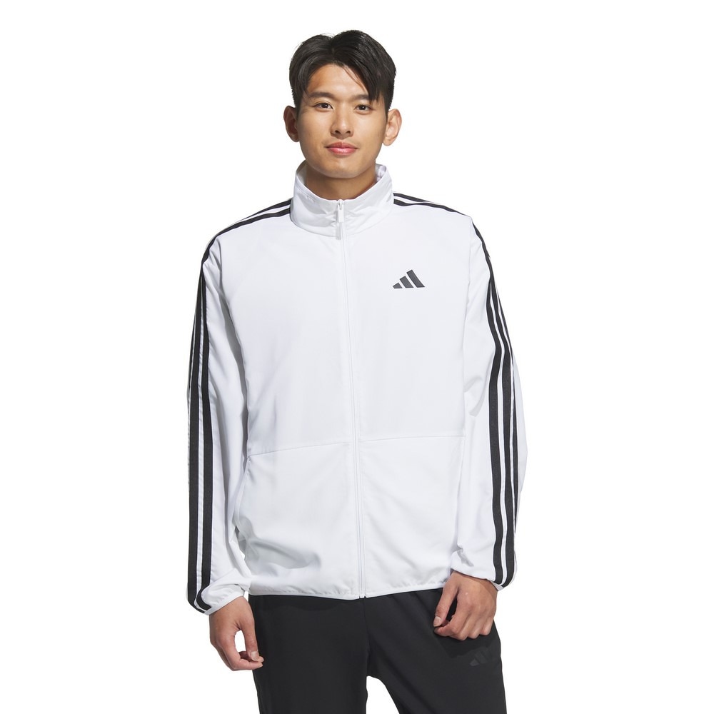アディダス（adidas）（メンズ）スリーストライプス レギュラーフィット ライトウーブントラックトップ JZR06-JV7002