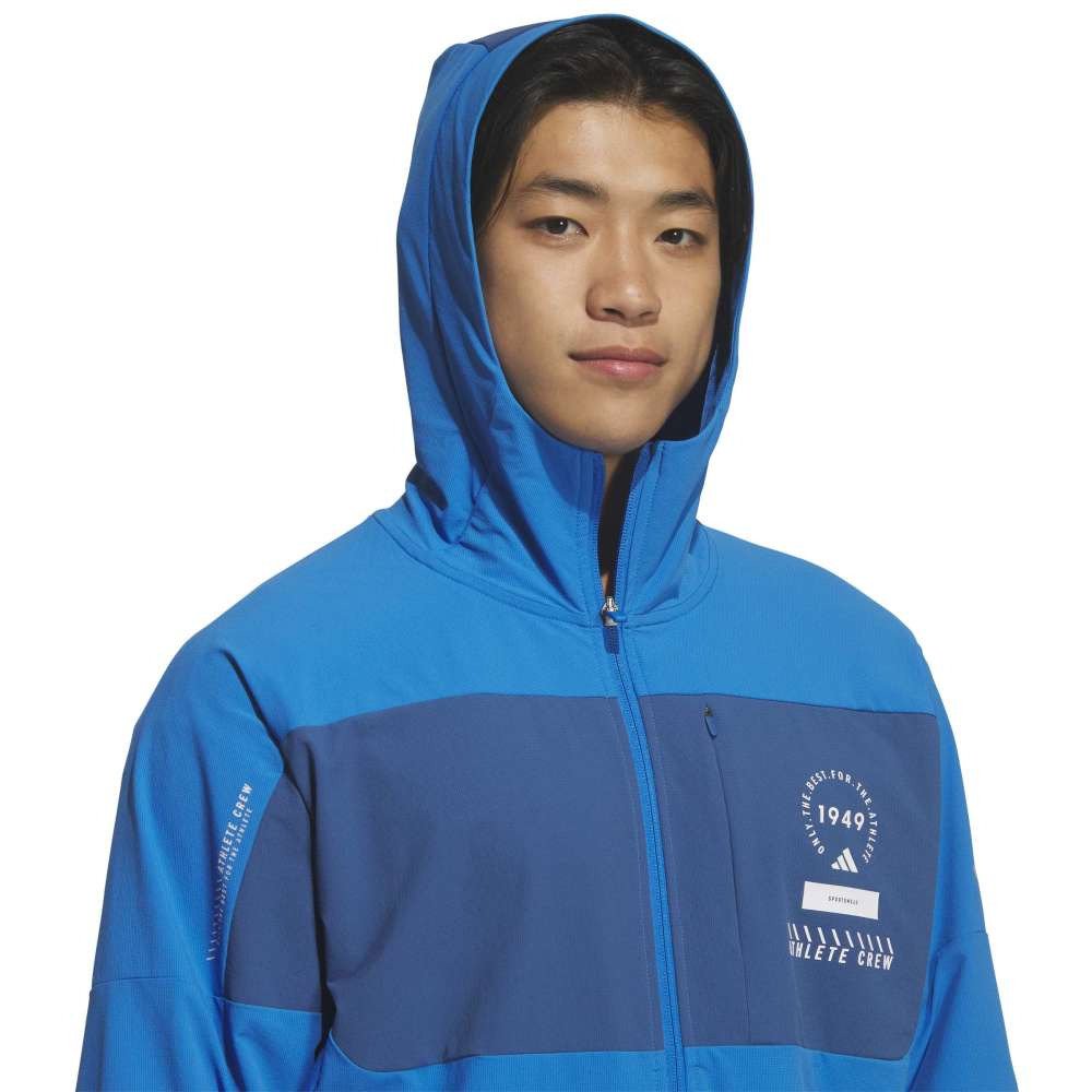 アディダス（adidas）（メンズ）アダプテーション レギュラーフィット ライト ウーブン フード付き フルジップ トラックトップ DM078-KF6209