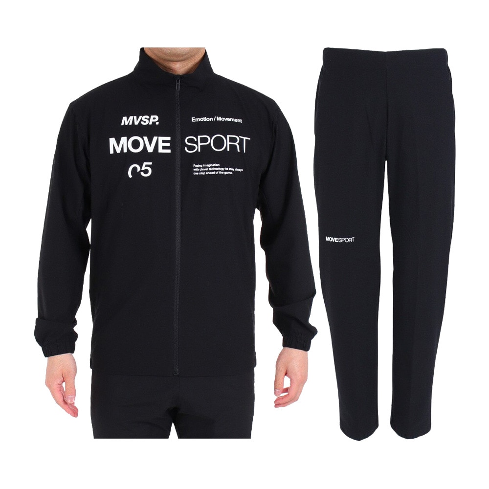 デサント（DESCENTE）（メンズ）ジャージ 上下セット メンズ AIRY TRANSFER スタンド DX-C2442 BK/DX-C2443 BK