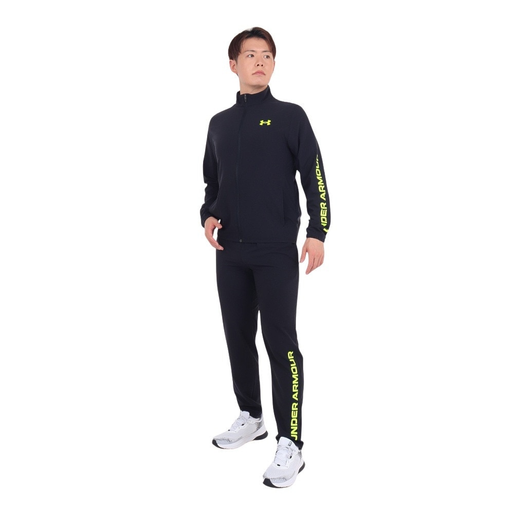 アンダーアーマー（UNDER ARMOUR）（メンズ）FRESH ウーブンジャケット パンツ 上下セット ブラック
