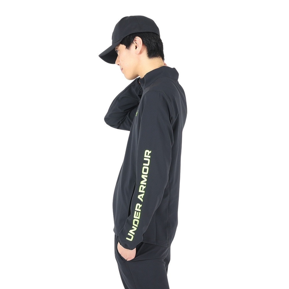 アンダーアーマー（UNDER ARMOUR）（メンズ）ジャケット ブラック フレッシュ ウーブン フルジップ 上下セット 1384815 1384816 002