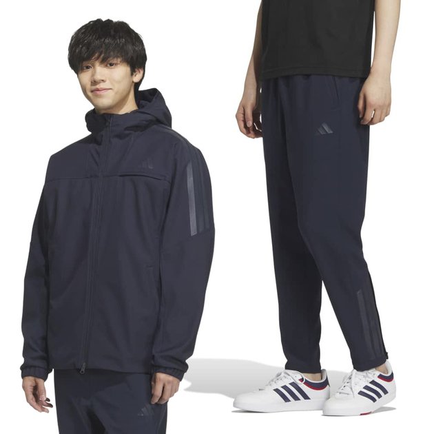 アディダス（ADIDAS）（メンズ）スリーストライプスフード付きウインド 