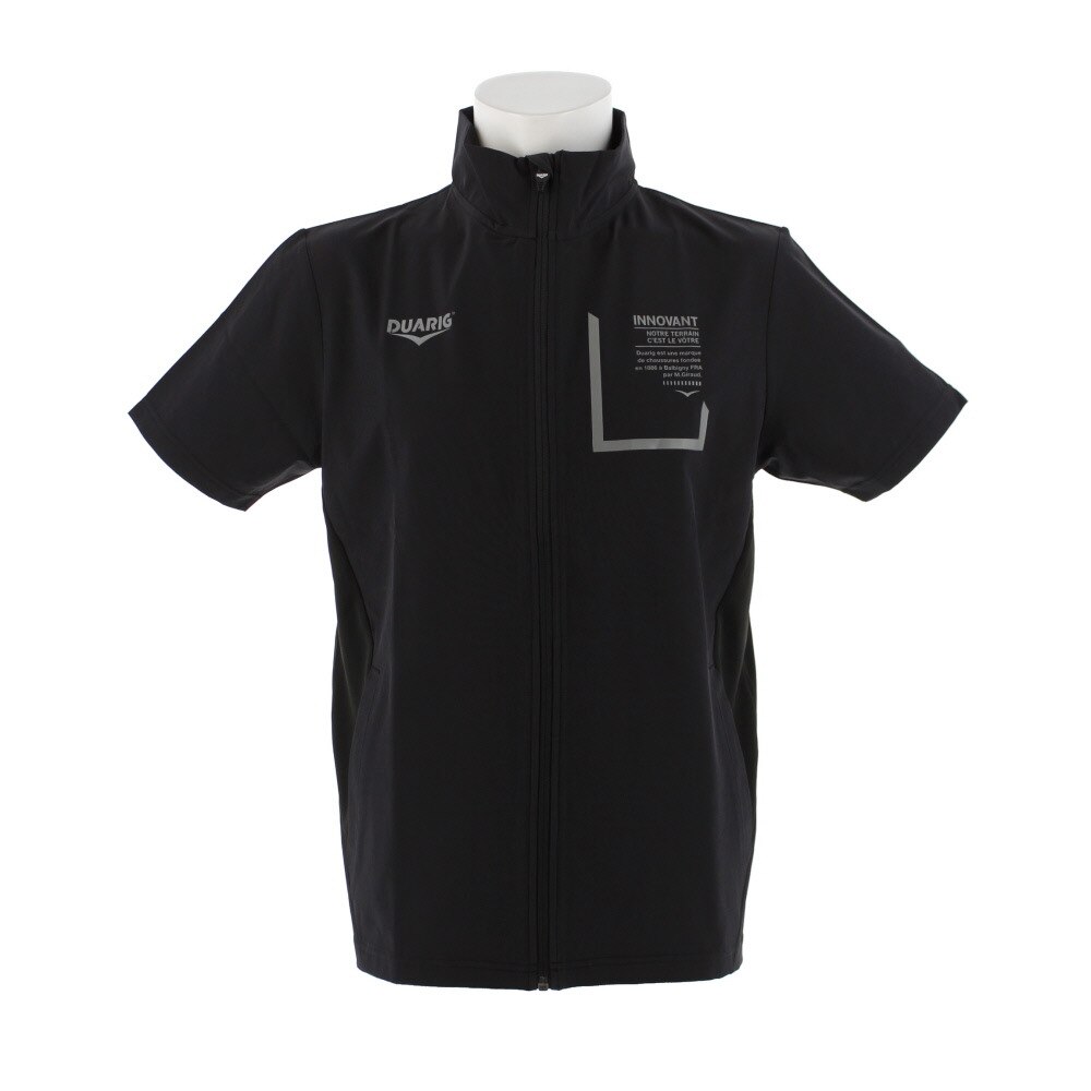 【多少の傷汚れありの為大奉仕】布帛 絶耐撥水 UVストレッチクロス半袖シャツ 851D8HD5612 BLK オンライン価格