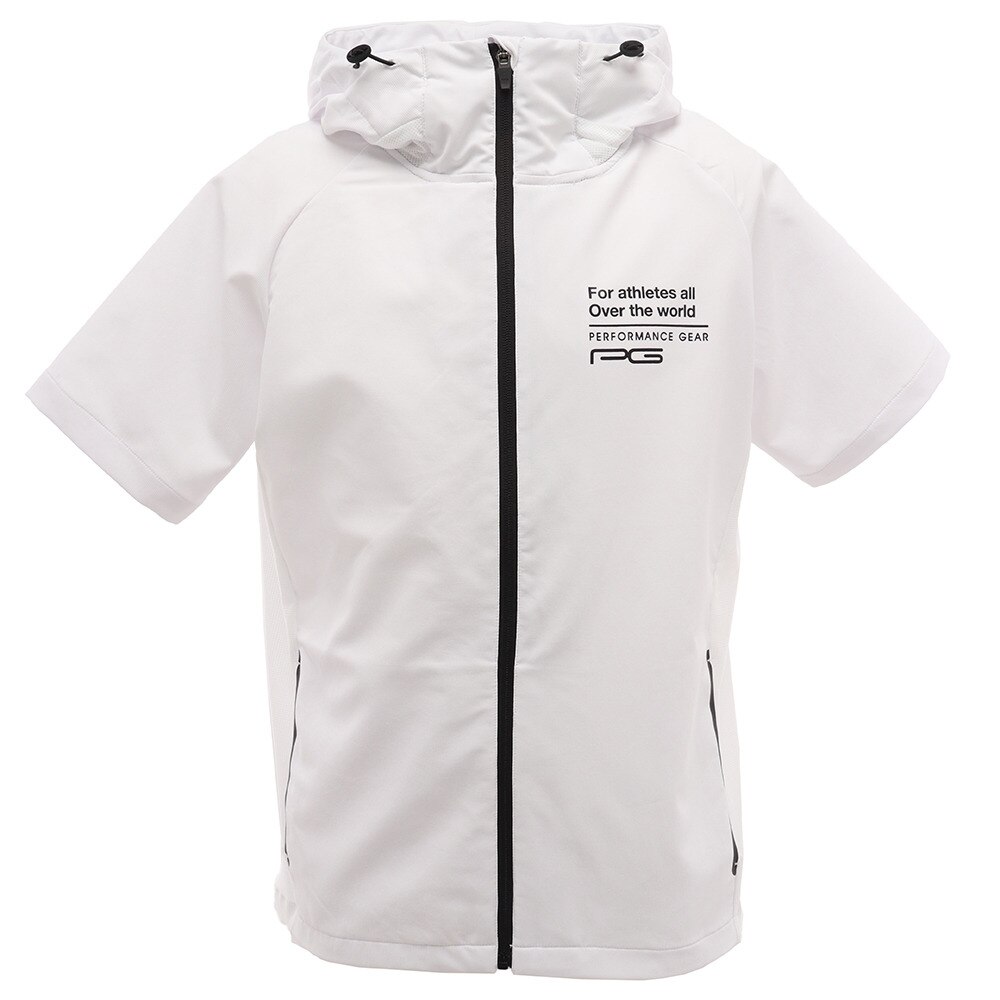  絶対撥水 UVクロス 半袖ウォームアップジャケット 851PG0TJ2485 WHT