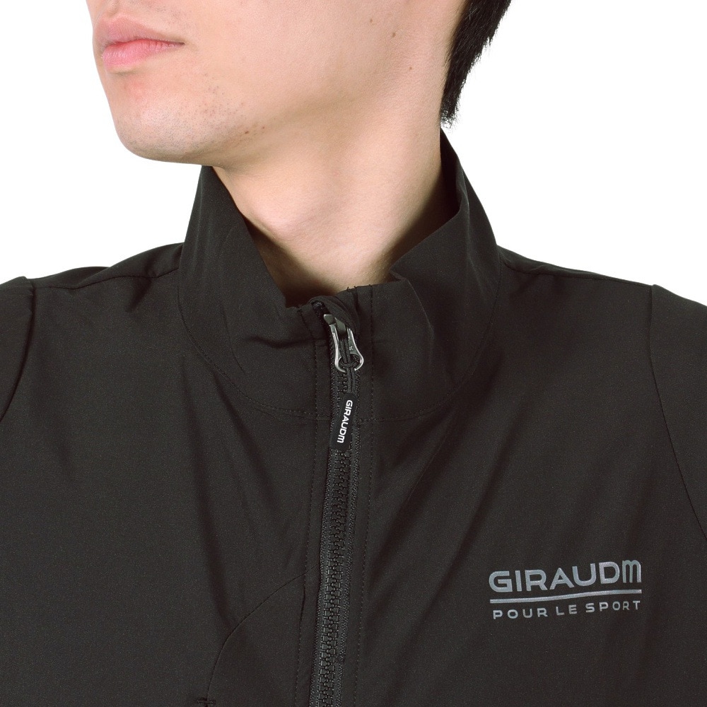 ジローム（GIRAUDM）（メンズ）絶耐撥水 UVカット ストレッチクロス 半袖ウォームアップジャケット 851GM1SD6750 BLK
